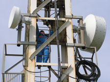 Установка нового оборудования РРЛ на существующей башне связи